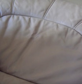 Leather Burn Hole Repair - After